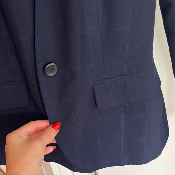 Zara Navy Blazer and Pant Suit Set - Picture 6 of 7